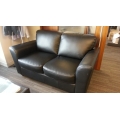Black Leather Love Seat Sofa Reception Seating